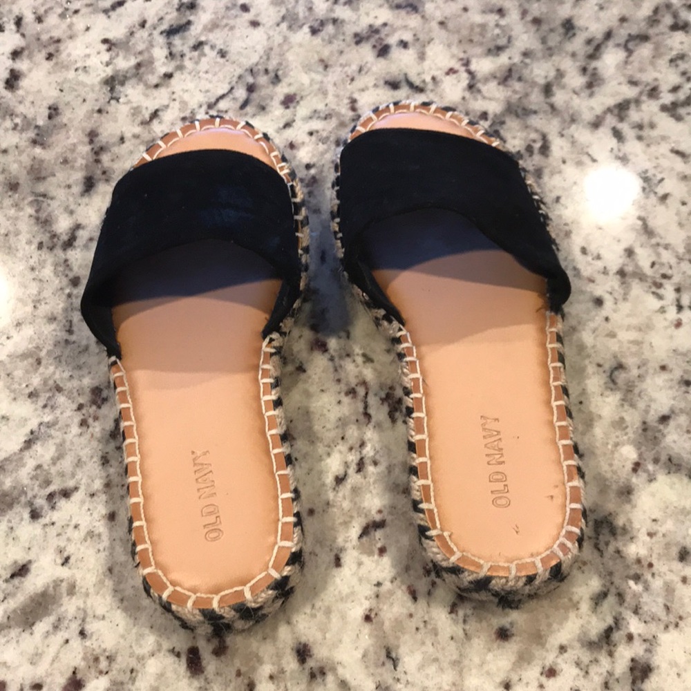 Old Navy espadrille slides